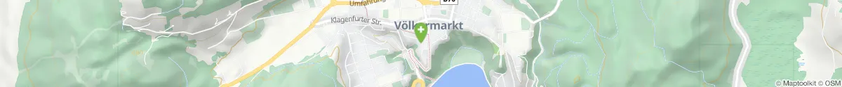 Map representation of the location for Apotheke Maria Hilf in 9100 Völkermarkt